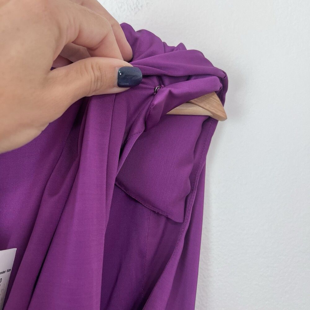 Veronica Beard Bora Dress 8 Dark Violet Ruched Sleeveless Bodycon Mini NWT $448 - Picture 11 of 14